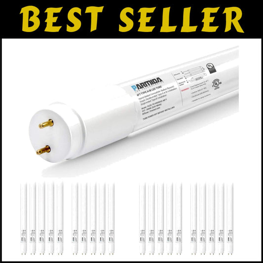 Energy-Efficient 20-Pack 4FT LED T8 Tubes - 5000K Daylight, Dual-end Options