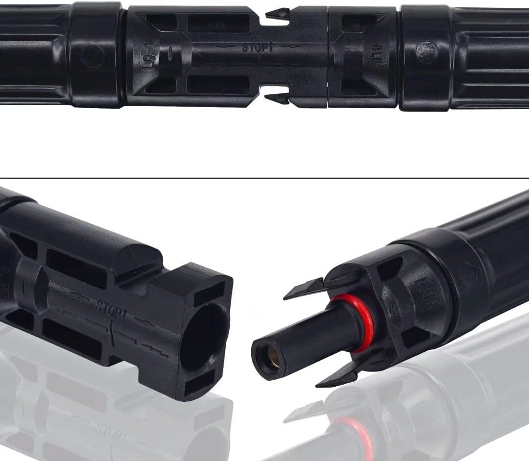 Durable 10A Solar Fuse Connector Set - Male & Female Inline Connection, 5 pcs
