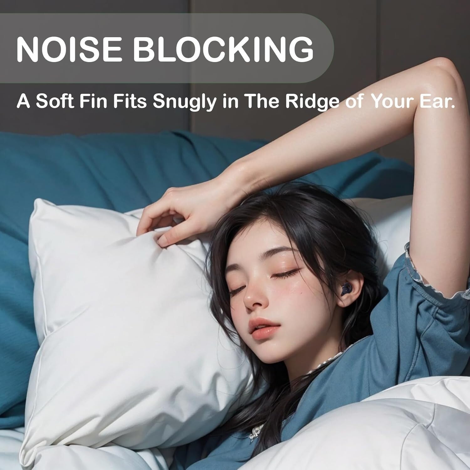 Mini Bluetooth Earbuds with 24H Battery - Comfort & Silence for Dreaming