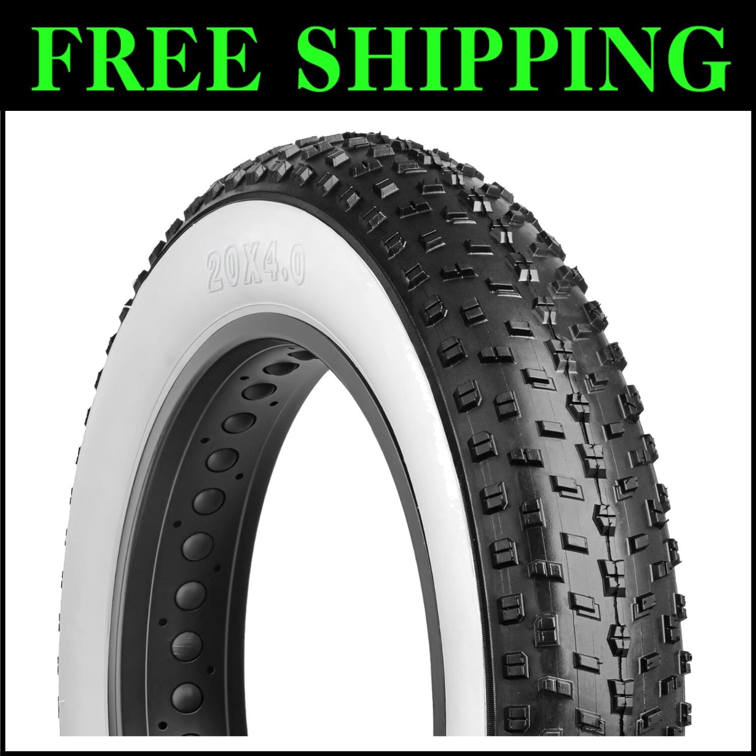 20x4.0 Inch Puncture Resistant Folding Bike Tire for Fat and Mountain Bikes