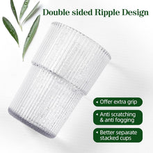 Load image into Gallery viewer, Set of 12 Unbreakable 17oz Ribbed Acrylic Drinking Tumblers - dishwasher safe
