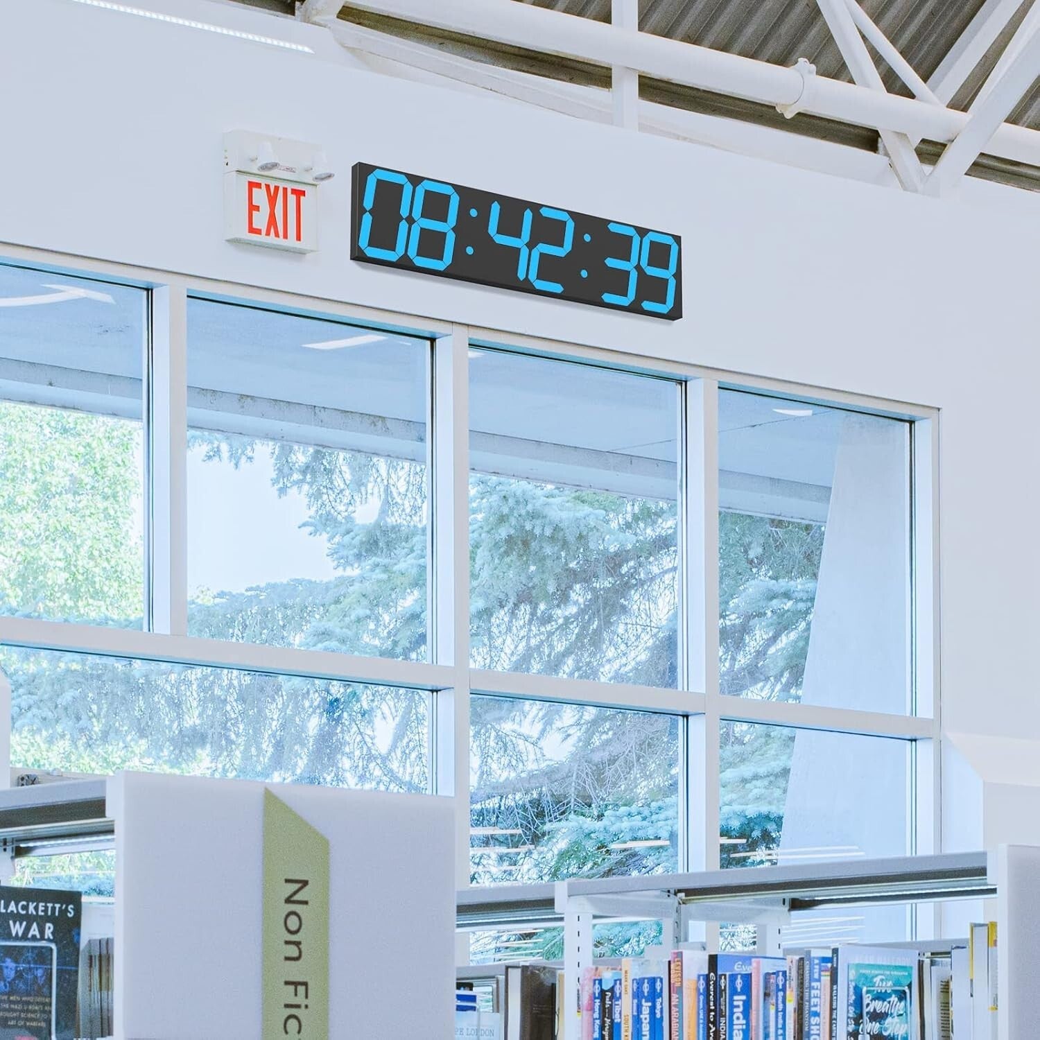 Multifunctional Ice Blue Digital Clock with Countdown Timer & Loud Alarm