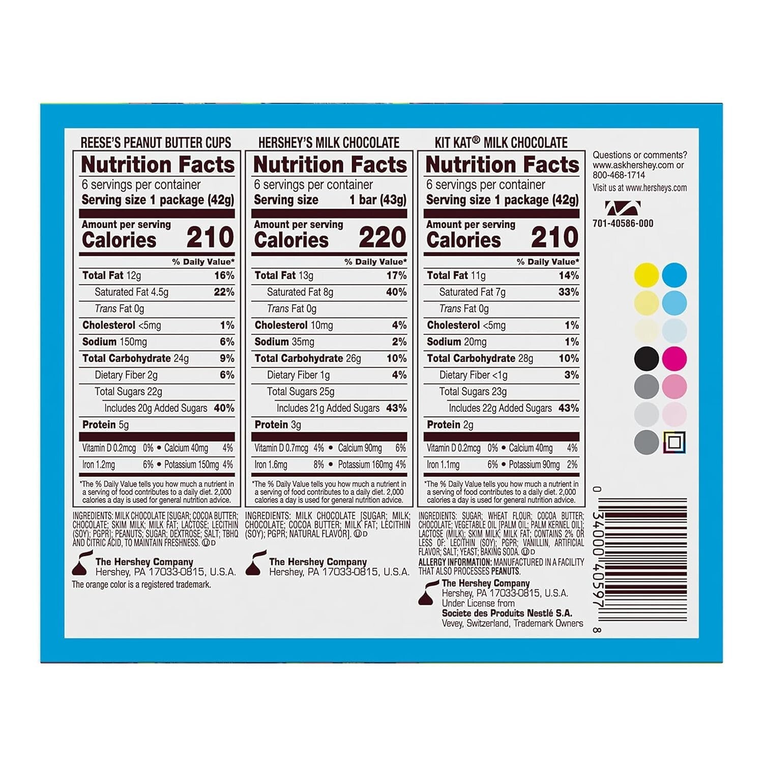 Assorted KIT KAT & REESE'S Chocolate Bars - 54.6 oz, Perfect for Celebrations