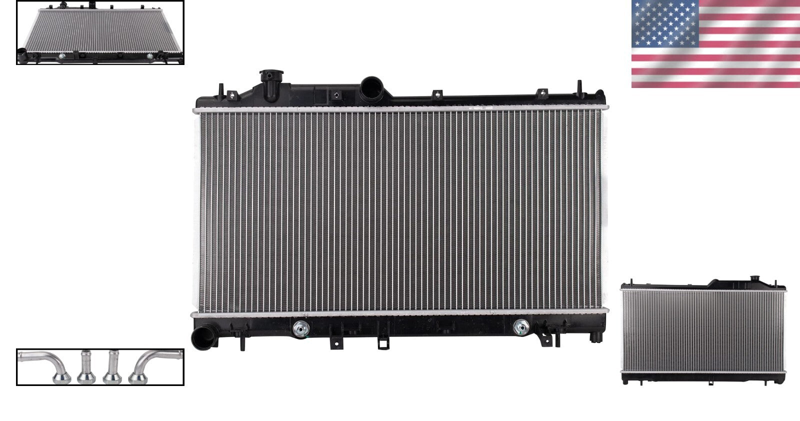 Leak-Tested Lightweight Aluminum Radiator for Subaru Forester & Outback