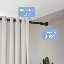 Load image into Gallery viewer, Multi-Purpose Adjustable Shower Curtain Rod, 51-126 Inch, Black - Ready to Use