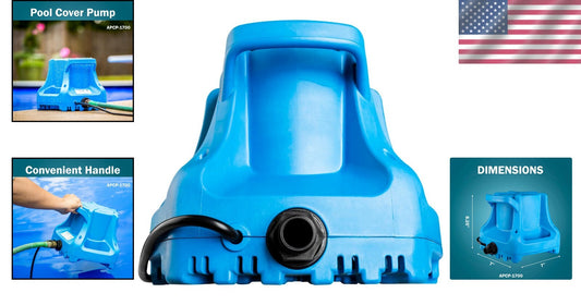 Effortless Water Removal - Light Blue Submersible Pool Cover Pump, 25-Ft Cord
