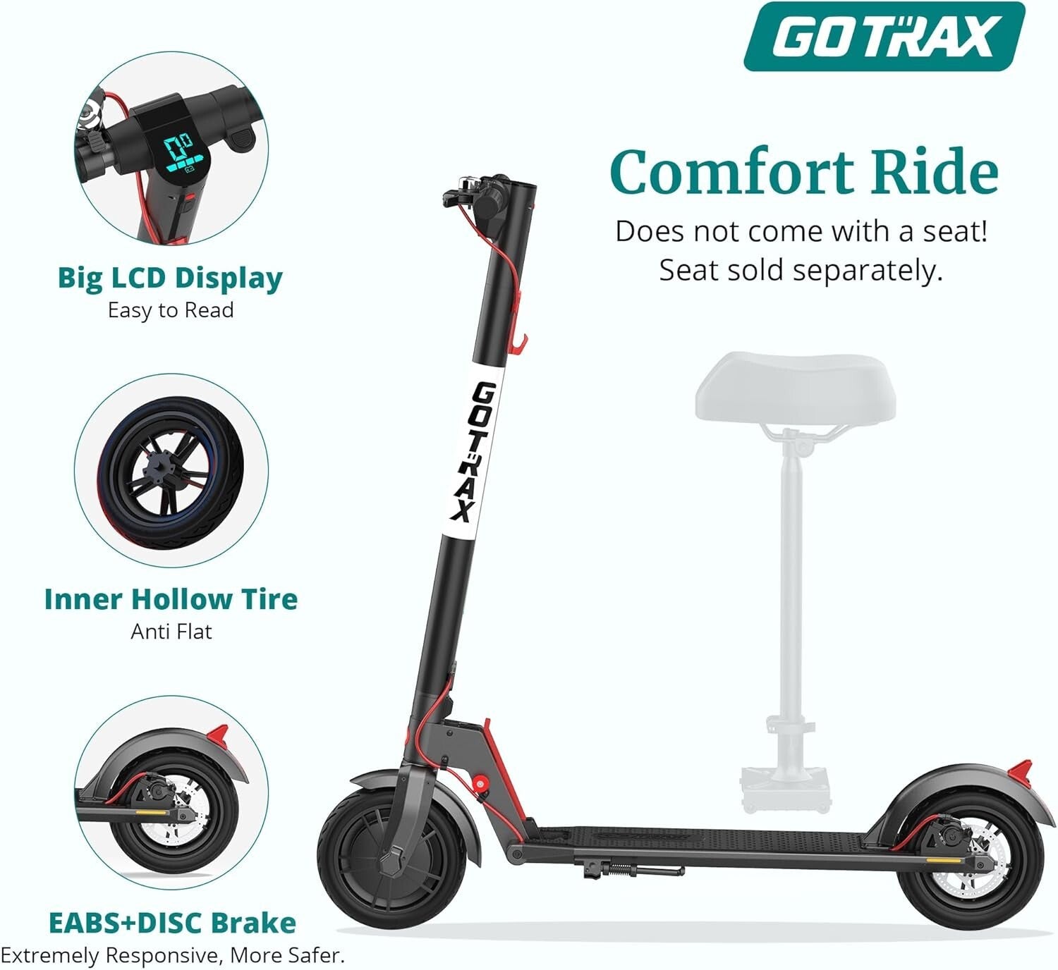 Foldable Electric Scooter with Anti-Puncture Tires - Ideal for Commuting Adults
