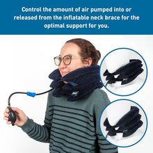 Load image into Gallery viewer, Cervical Traction Neck Brace with Inflator Bulb – Adjustable Support System