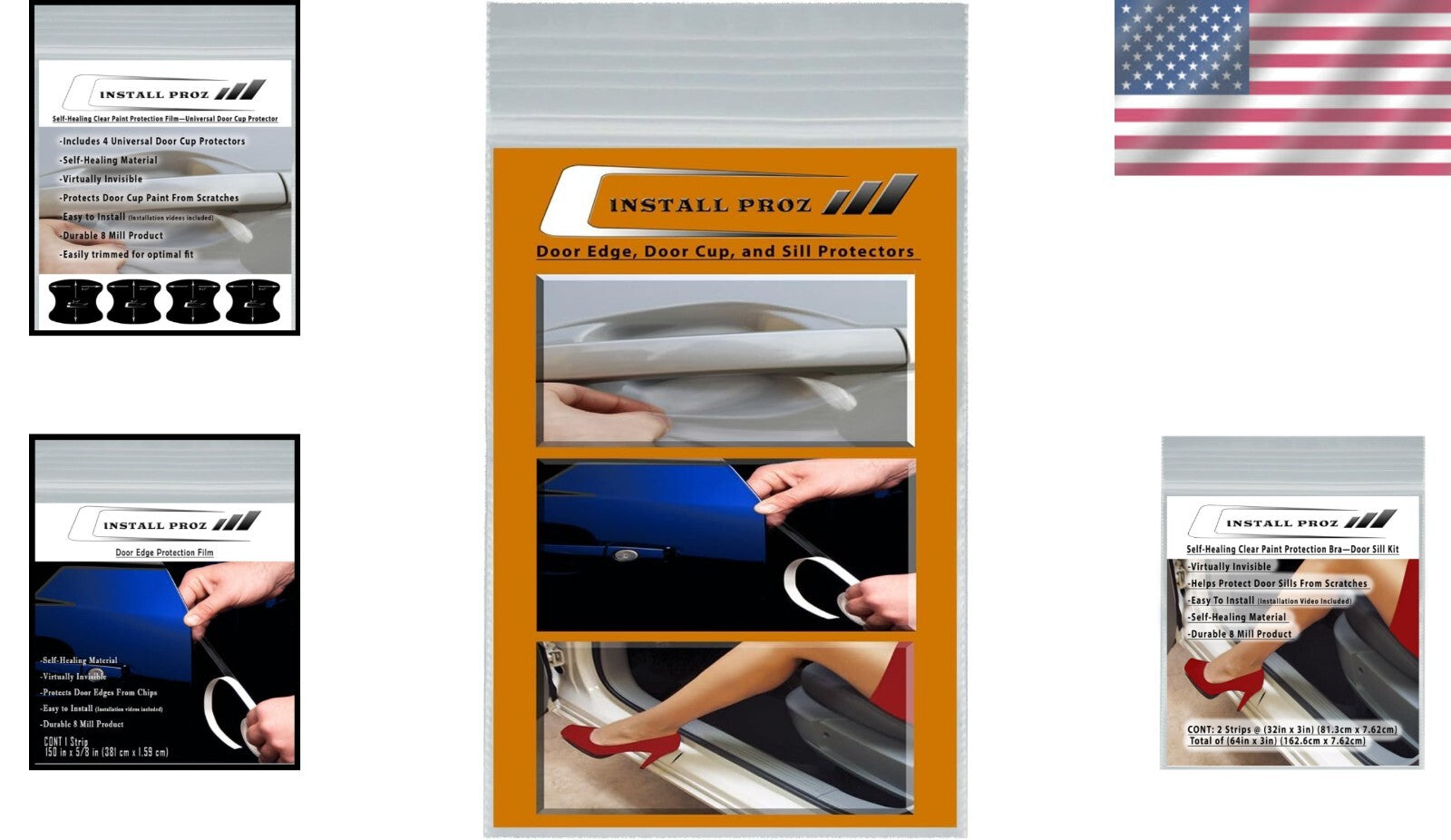 Universal Self-Healing Paint Protection Bundle with Door Edge & Cup Protectors