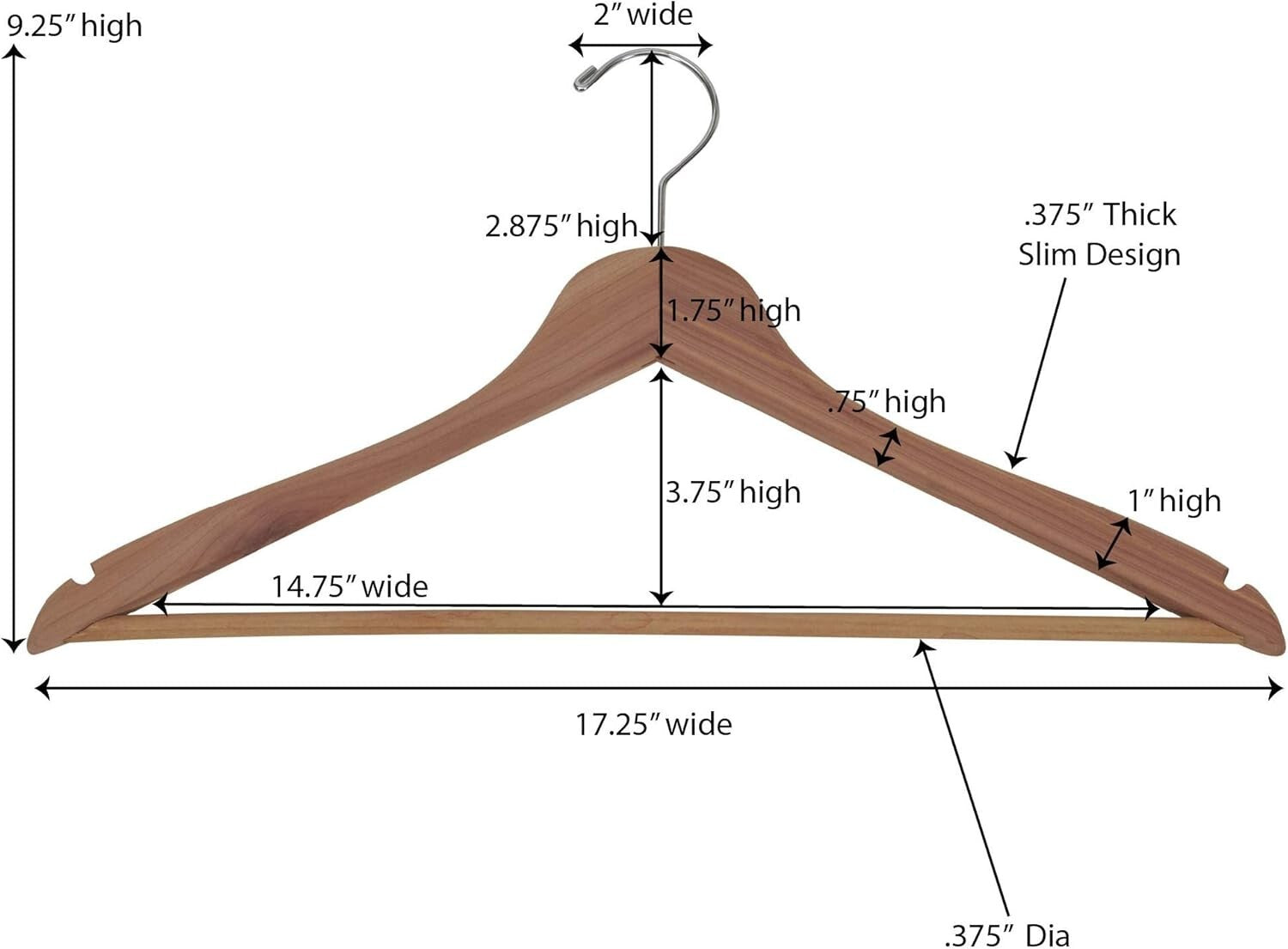 Maximize Closet Space with 16 Durable Cedar Wood Hangers – Eco-Friendly Luxury