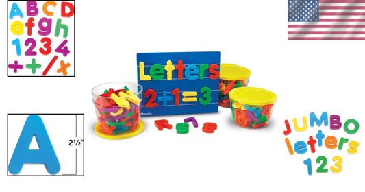 Colorful Jumbo Magnetic Letters and Numbers Set - Perfect for Toddler Learning