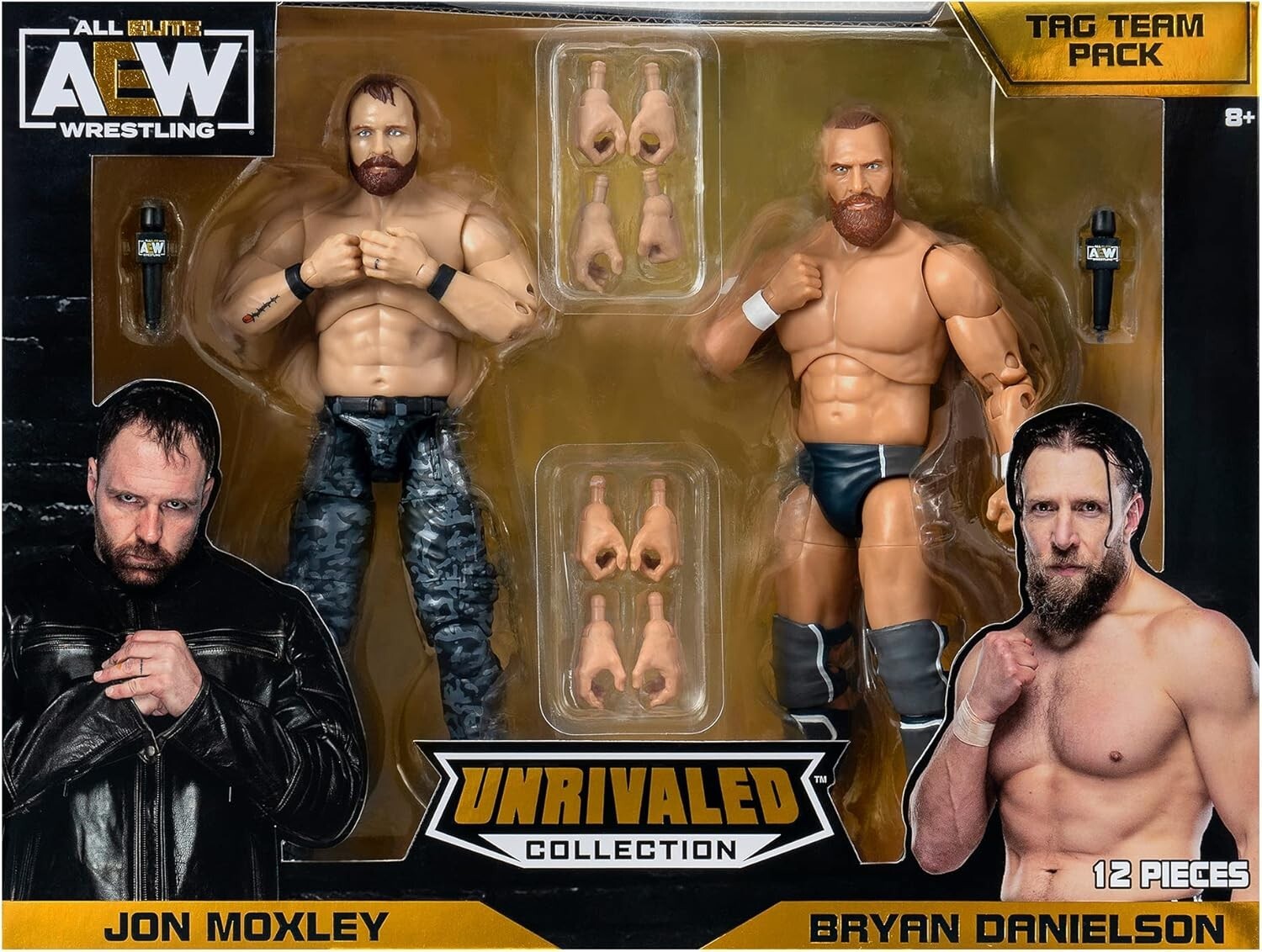 6-Inch AEW Unrivaled Jon Moxley and Bryan Danielson Figures with Alternate Hands