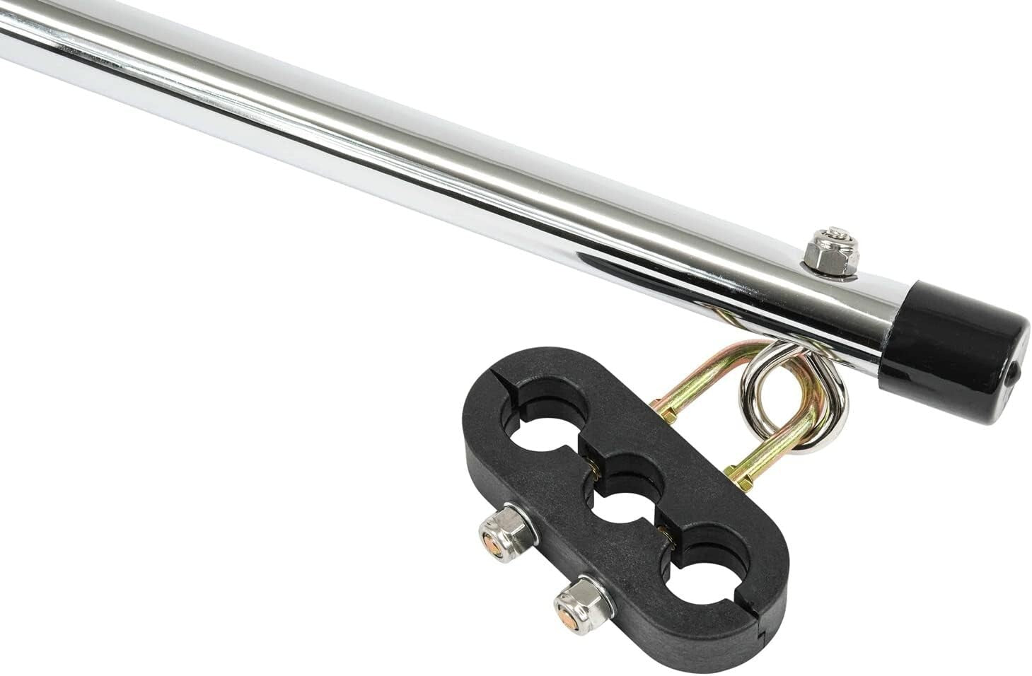 2 Pack 40" Chrome Pogo Stick with Clamp for Air & Electric Line Management