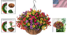 Load image into Gallery viewer, Stunning Artificial Hanging Flower Basket - Perfect for Indoor and Outdoor Use