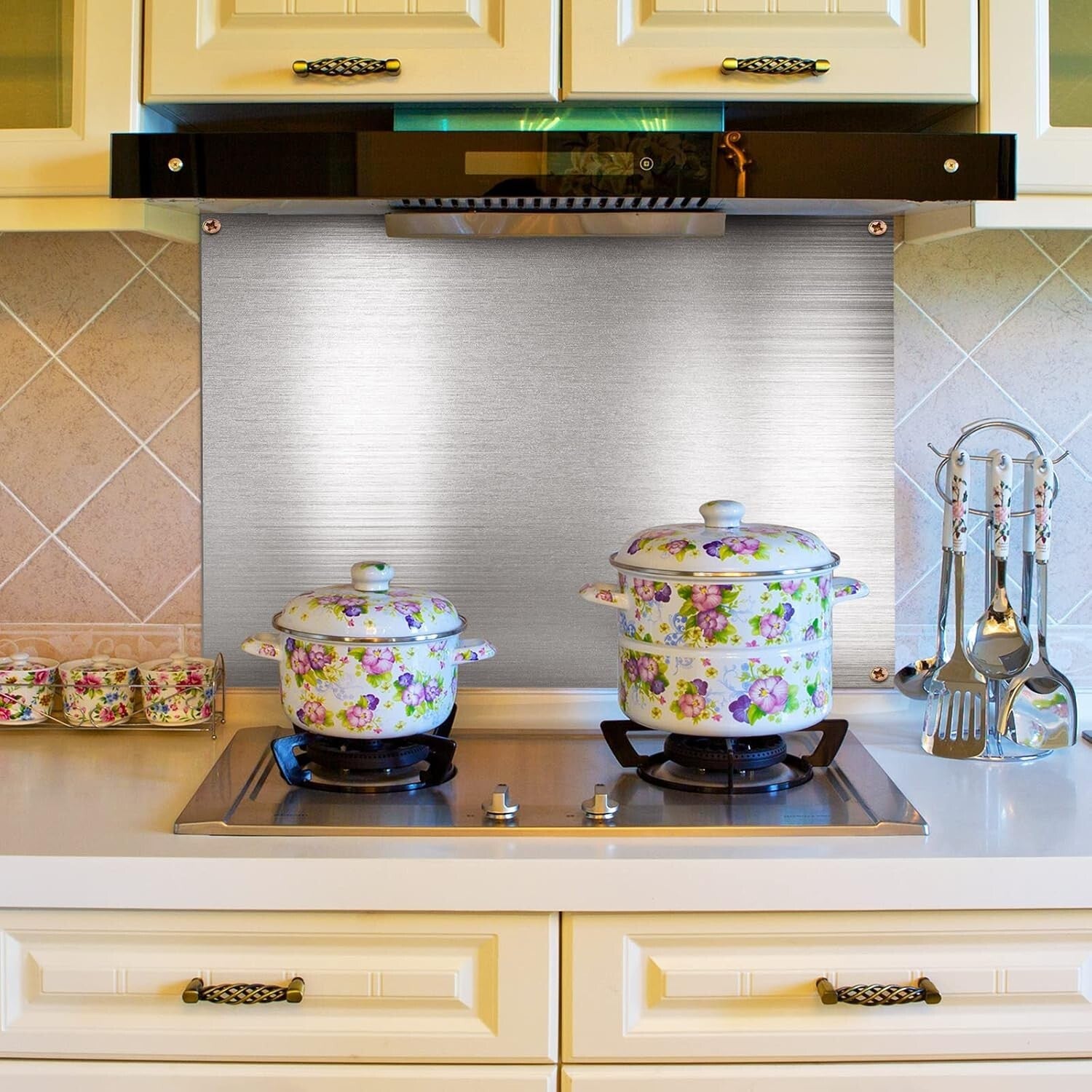 Durable 24 x 30 Inch Kitchen Backsplash with Pre-Drilled Holes and Screws