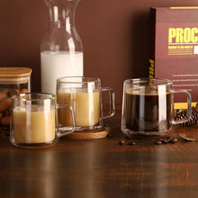 Load image into Gallery viewer, Stylish 12oz Clear Double Wall Espresso Mugs - Elegant Coffee Set for Gifting