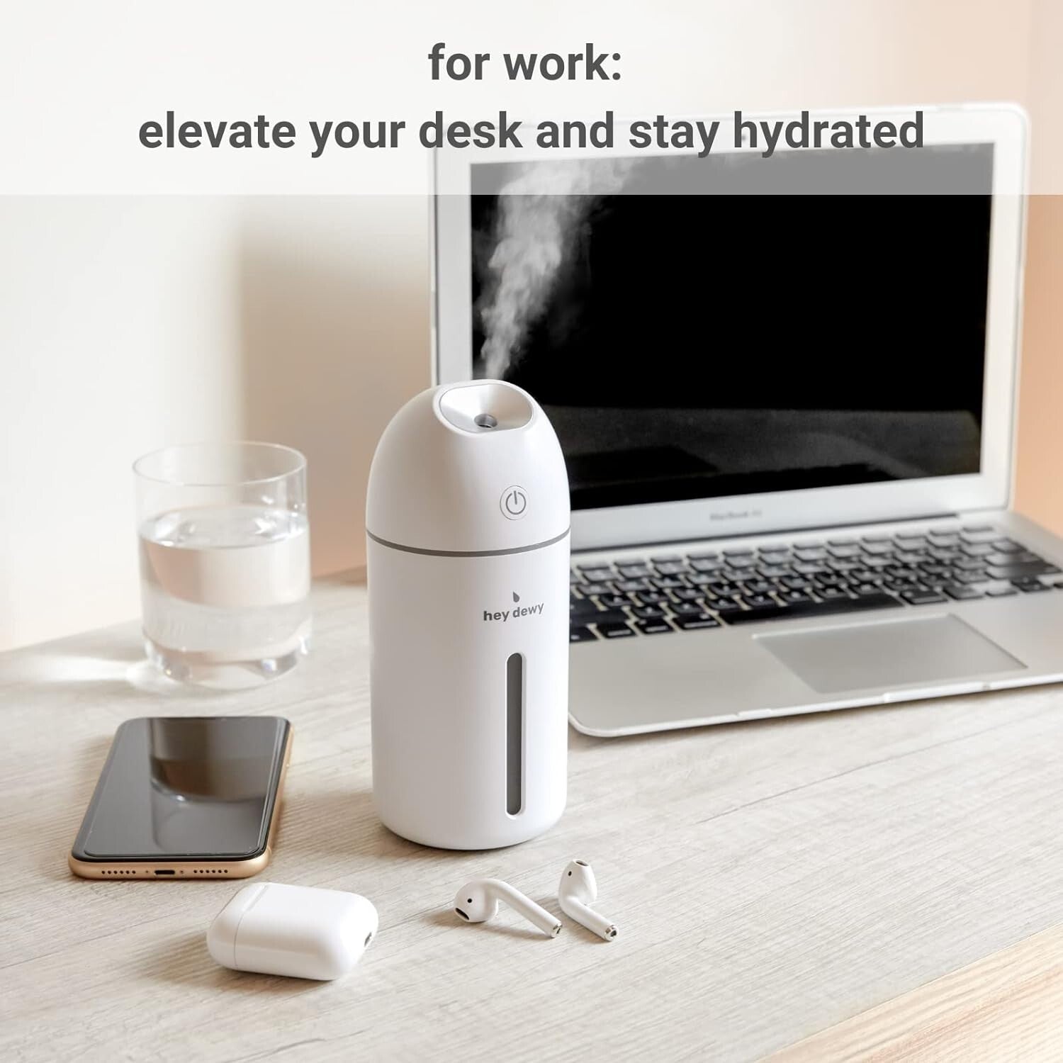 Wireless Ultrasonic Cool Mist Humidifier - Portable Pearl Self-Care Solution