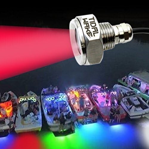 Effortless Underwater LED Light - Quick Connect for Boat Drain Plug Installation