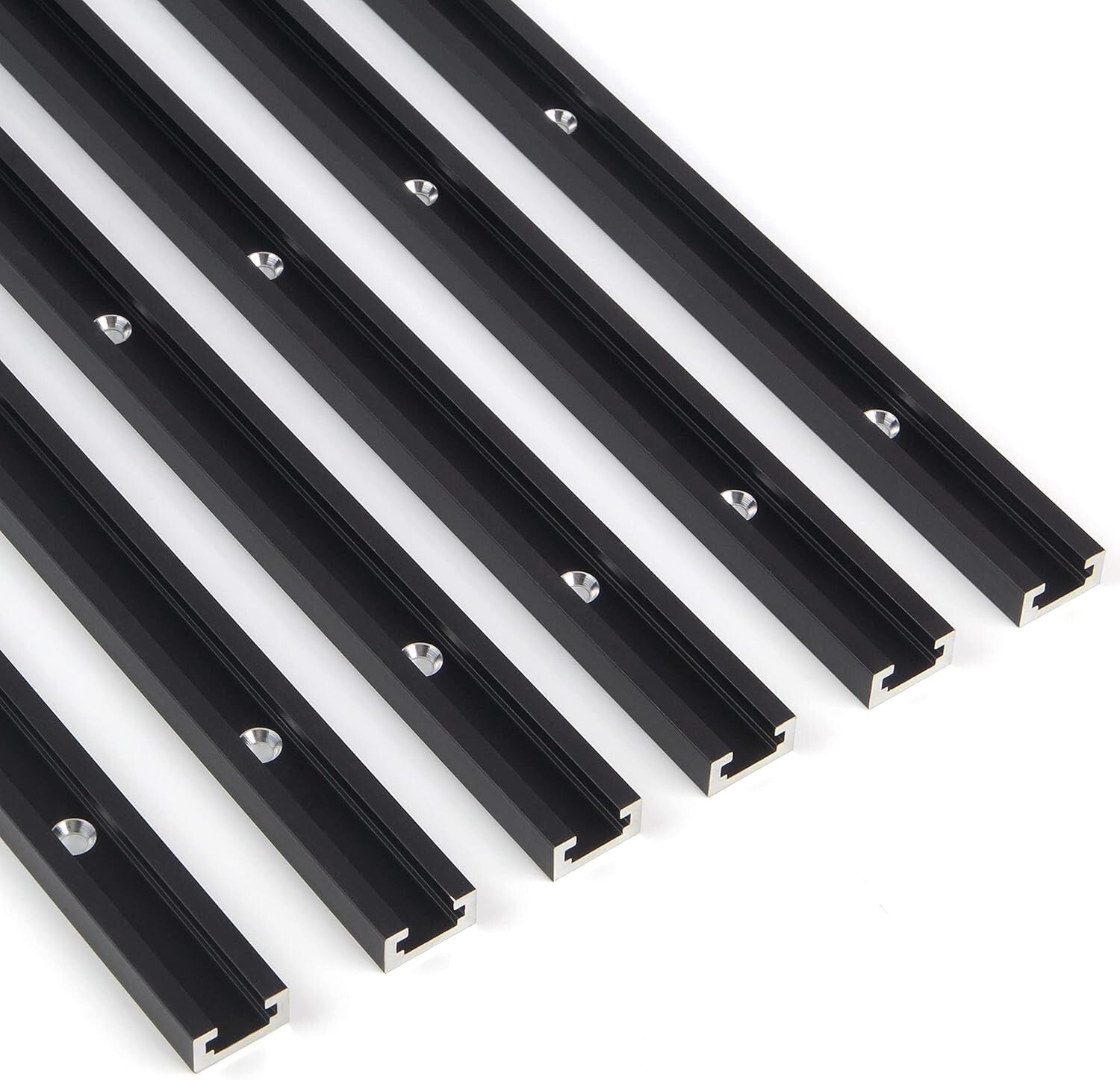 Adjustable Woodworking T-Tracks Set - 36 Inch with Predrilled Mounting Holes
