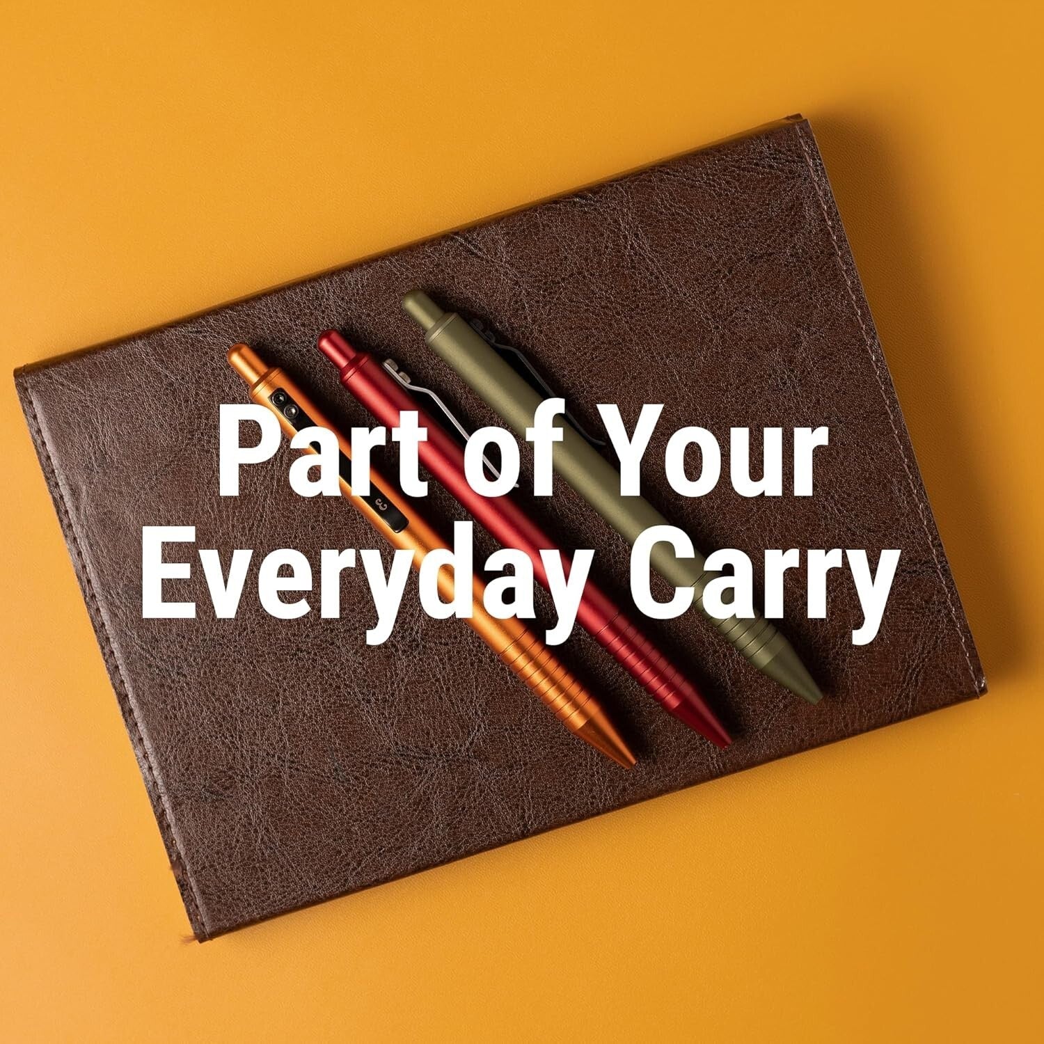 Premium Taipan Orange Full Click Pen for Professionals - Refillable Gel Ink