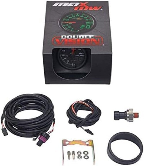 Durable Fuel Pressure Gauge for Trucks - 100 PSI with Double Vision Readouts