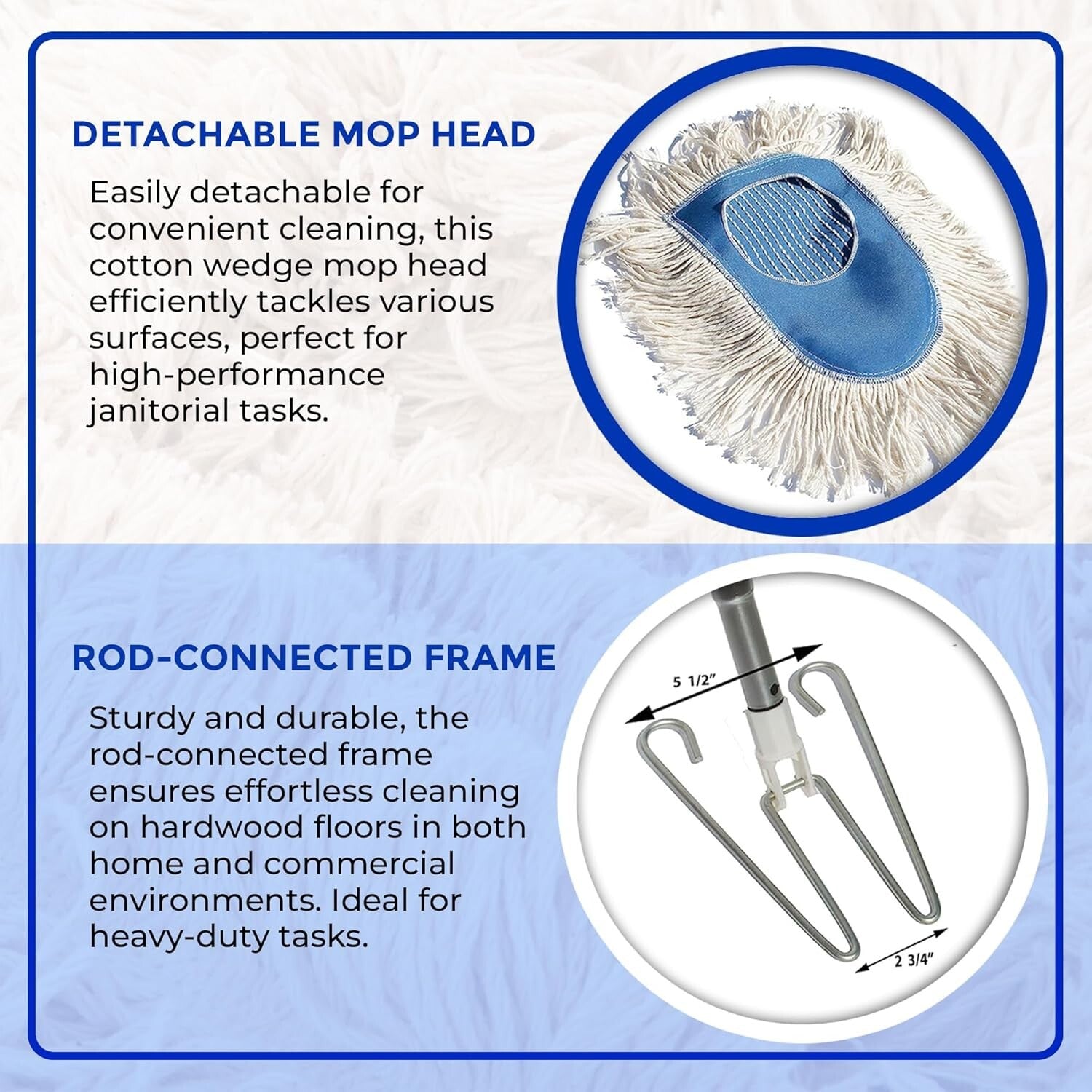 Versatile Heavy-Duty Dust Mop - Ideal for Hardwood Floors & Commercial Use