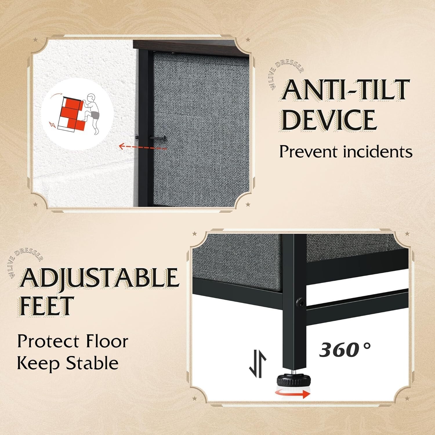 Durable 9-Drawer Fabric Tower with Easy Pull Handles - Stylish Storage Solution