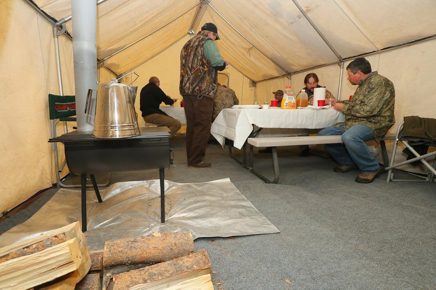 Efficient Wood-Burning Stove with Cook Top & Easy Transport – Camping Essential