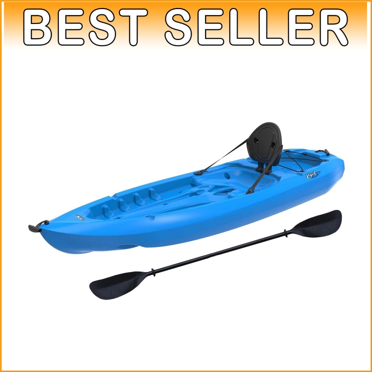 Durable HDPE Sit-On-Top Kayak - Easy Transport with Paddle & Quick-Release Seat