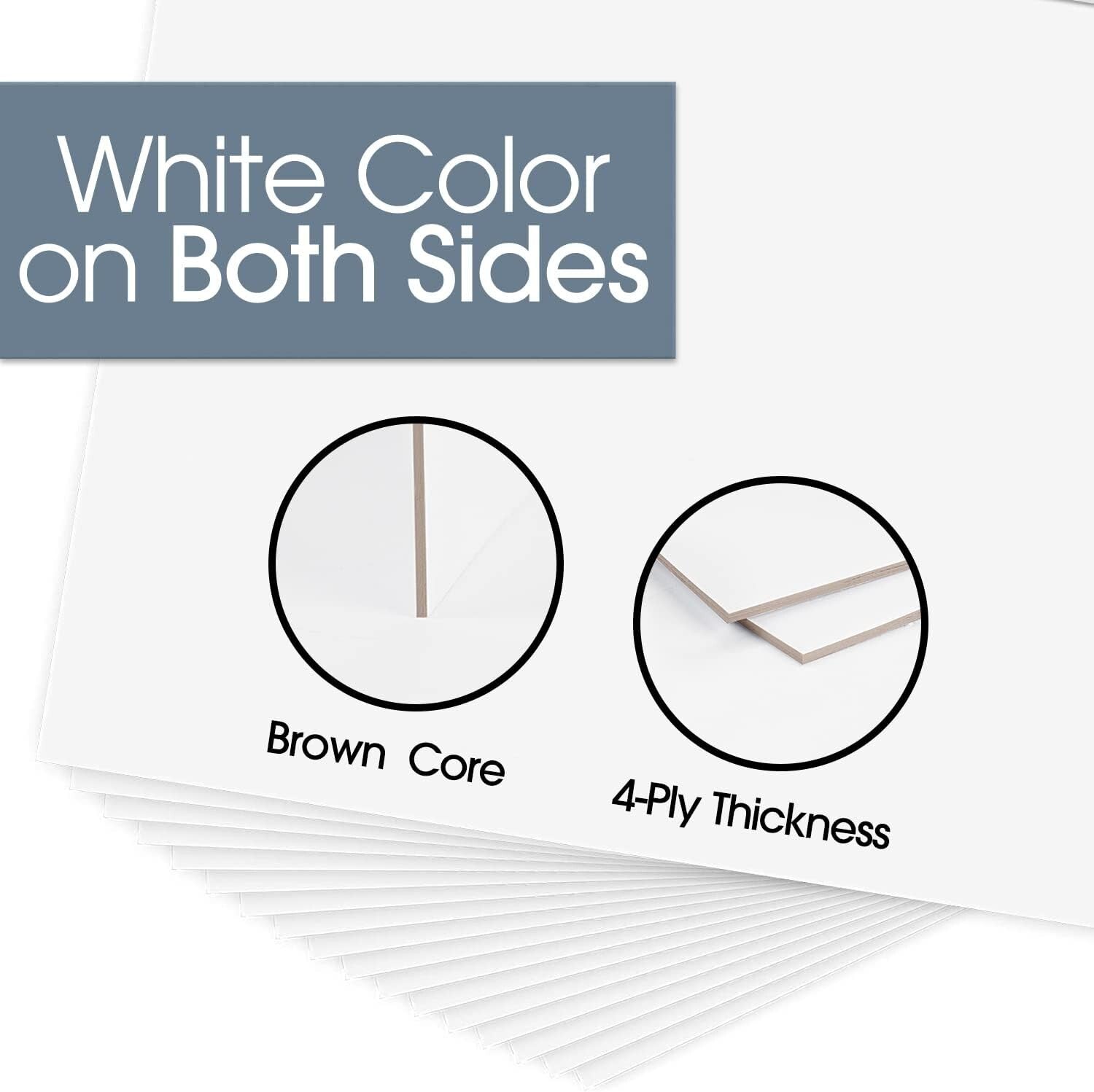 50 Lightweight 11x14 Backing Boards - Ideal for Artists & Crafters' Projects