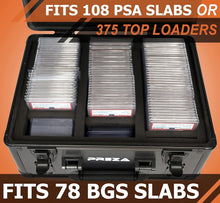 Load image into Gallery viewer, Lockable Graded Card Storage Box - Premium Holder for Trading Cards in Black