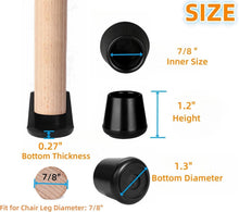 Load image into Gallery viewer, Heavy Duty Round Chair Leg Tips - 64 Non-Slip Caps for Hardwood Floor Protection