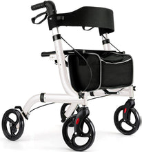Load image into Gallery viewer, Durable Rollator Walker with 300 lbs Capacity and Easy-Fold Design for Seniors