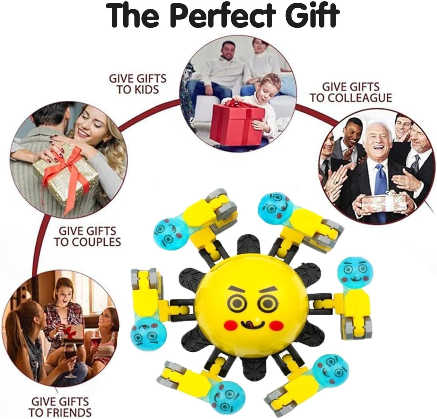 Creative Fidget Spinner Toys - 100 Transformable Stress Relief Gifts for Kids