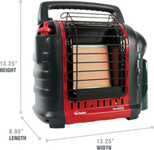 Load image into Gallery viewer, Safe &amp; Efficient 4,000-9,000 BTU Propane Buddy Heater for Camping &amp; Workshops