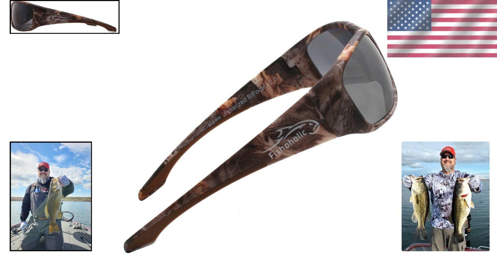 Durable Polarized Bi-Focal Sunglasses with Reader Magnification - X-Large Size