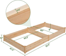 Load image into Gallery viewer, Natural Wood Raised Garden Bed - 8x4ft Planter for Healthy Vegetables &amp; Flowers