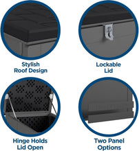 Load image into Gallery viewer, Impact-Resistant Outdoor Storage Box with Hinged Lid - Ideal For Deliveries