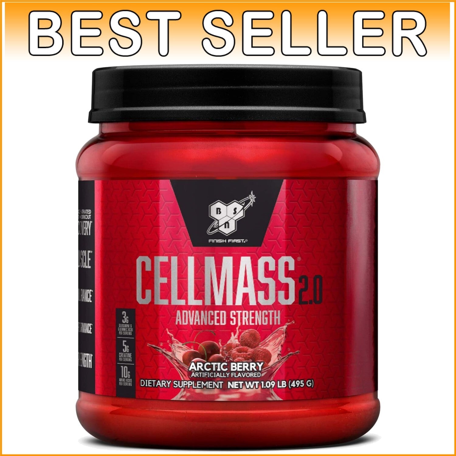 CELLMASS 2.0 Arctic Berry - 25 Servings of Advanced Post-Workout Recovery Powder