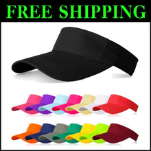 Load image into Gallery viewer, 15-Pack Stylish Sun Visor Hats with Adjustable Fit - Perfect for Outdoor Sports