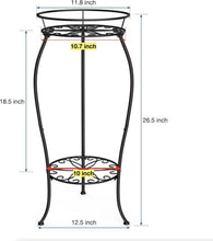 Load image into Gallery viewer, Rustproof 2 Pack Metal Planter Stands - Minimalist Design for Indoors &amp; Outdoors