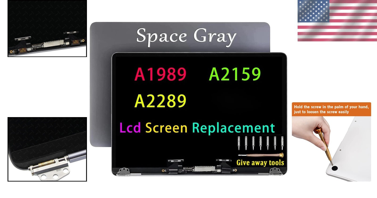 Durable Retina Screen Replacement for MacBook Pro A1989/A2159 - 3-Month Warranty