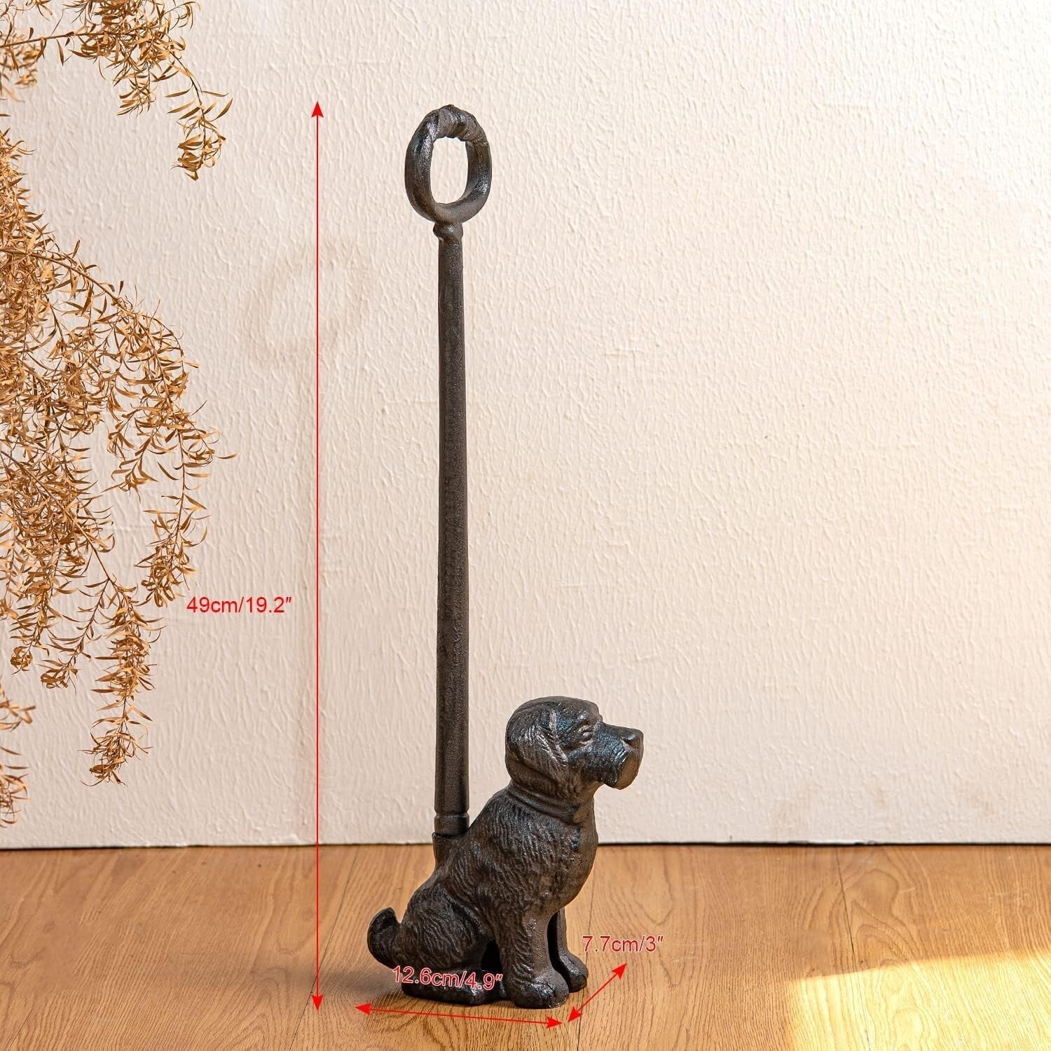 Functional Dog Design Cast Iron Door Stopper - Antique Style Home Accent