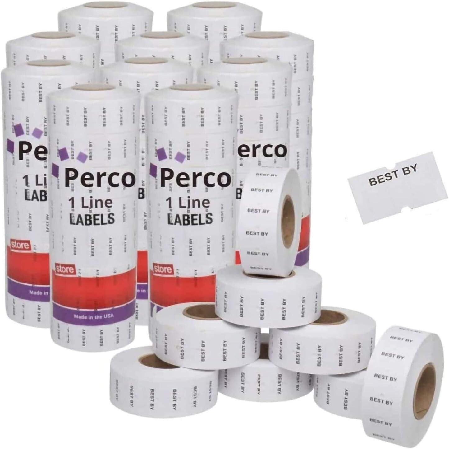80,000 Durable 'Best By' Labels - 10 Sleeves for Date Guns & Inventory Control