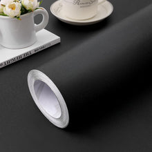 Load image into Gallery viewer, 15.7" x 787.4" Black Peel and Stick Contact Paper for Effortless Decor Upgrades