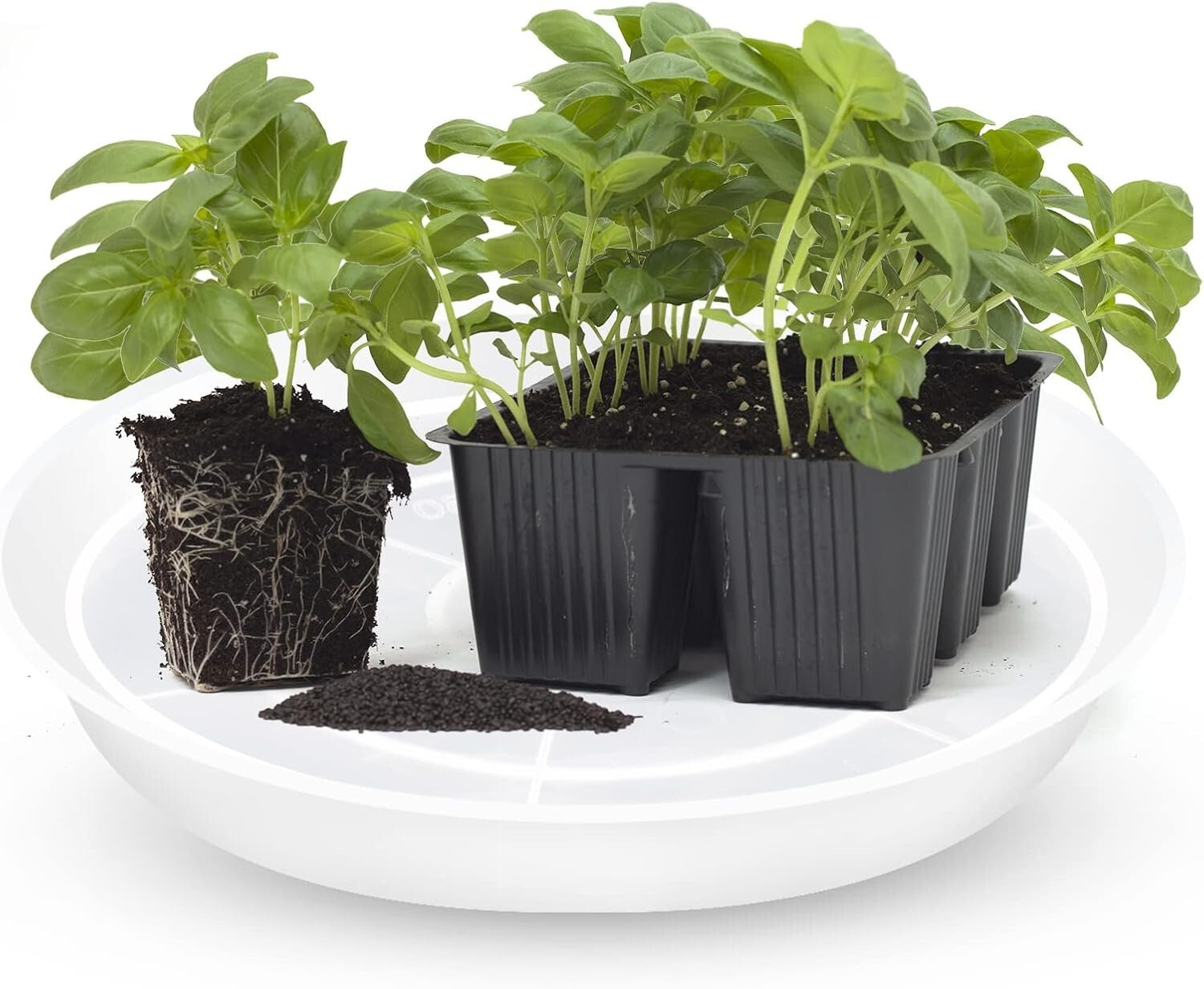 Eco-Friendly 18-Inch Plant Saucers - Pack of 6 Drip Trays for Indoor/Outdoor Use