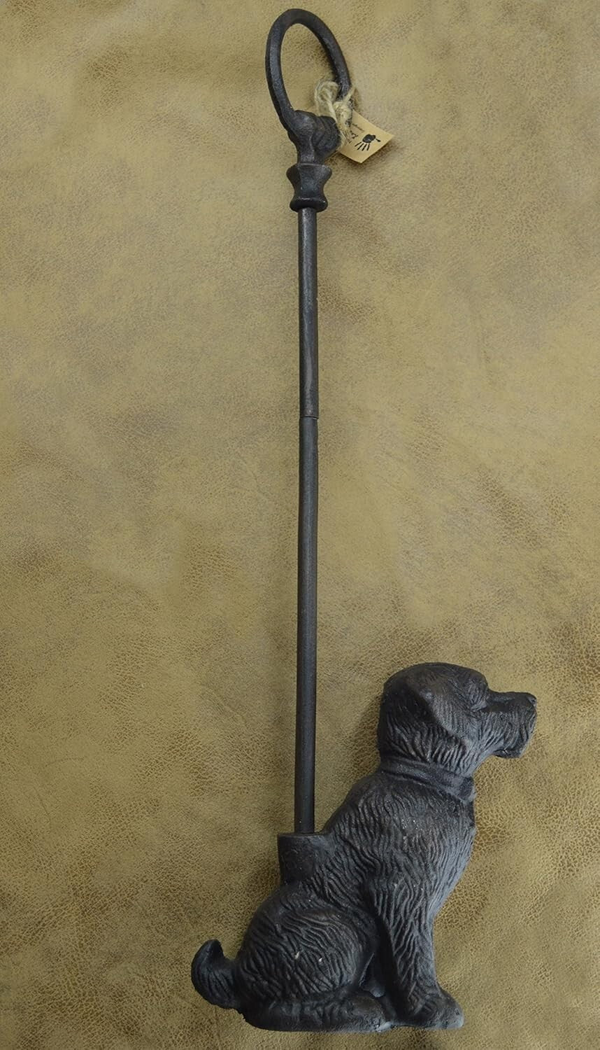 Sturdy Dog Figurine Door Stopper in Black Iron - Ideal Gift for Dog Lovers