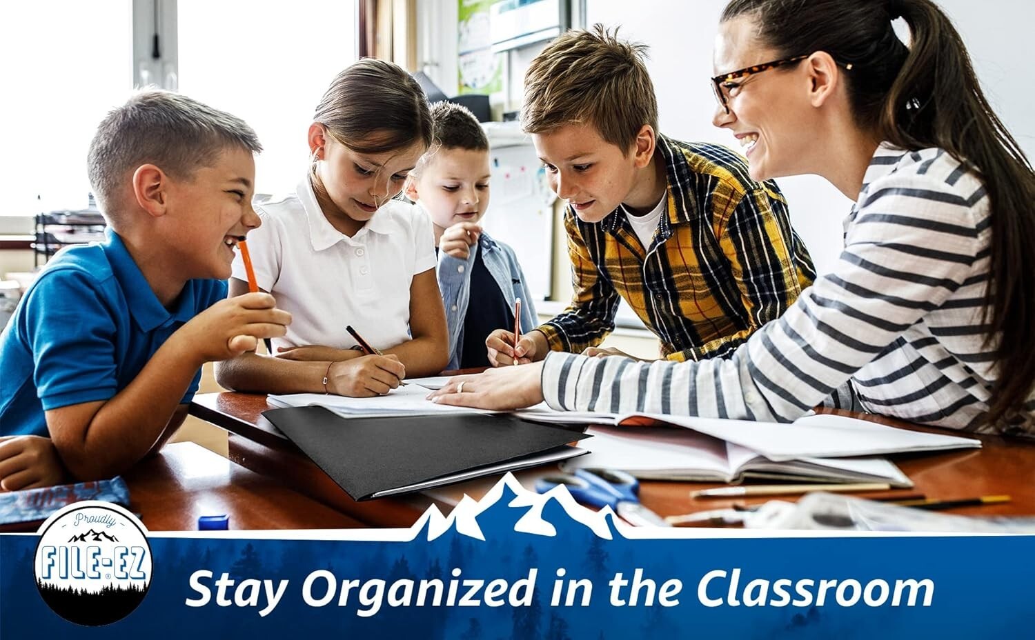 Durable Black Two-Pocket Folders - 125 Count, Perfect for School and Office Use