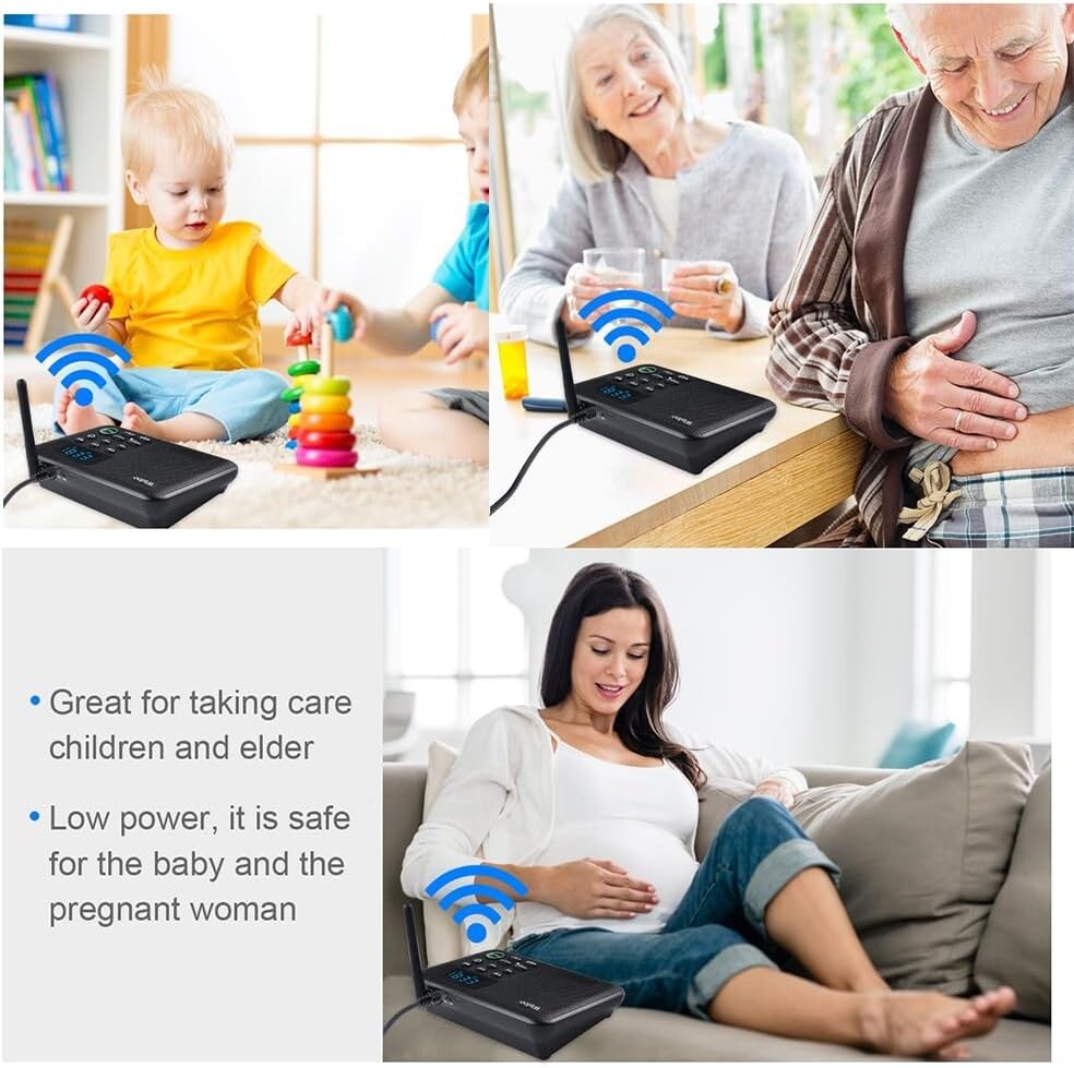 Wireless Intercom System for Home - 1 Mile Range, 6 Pack of Clear Communication