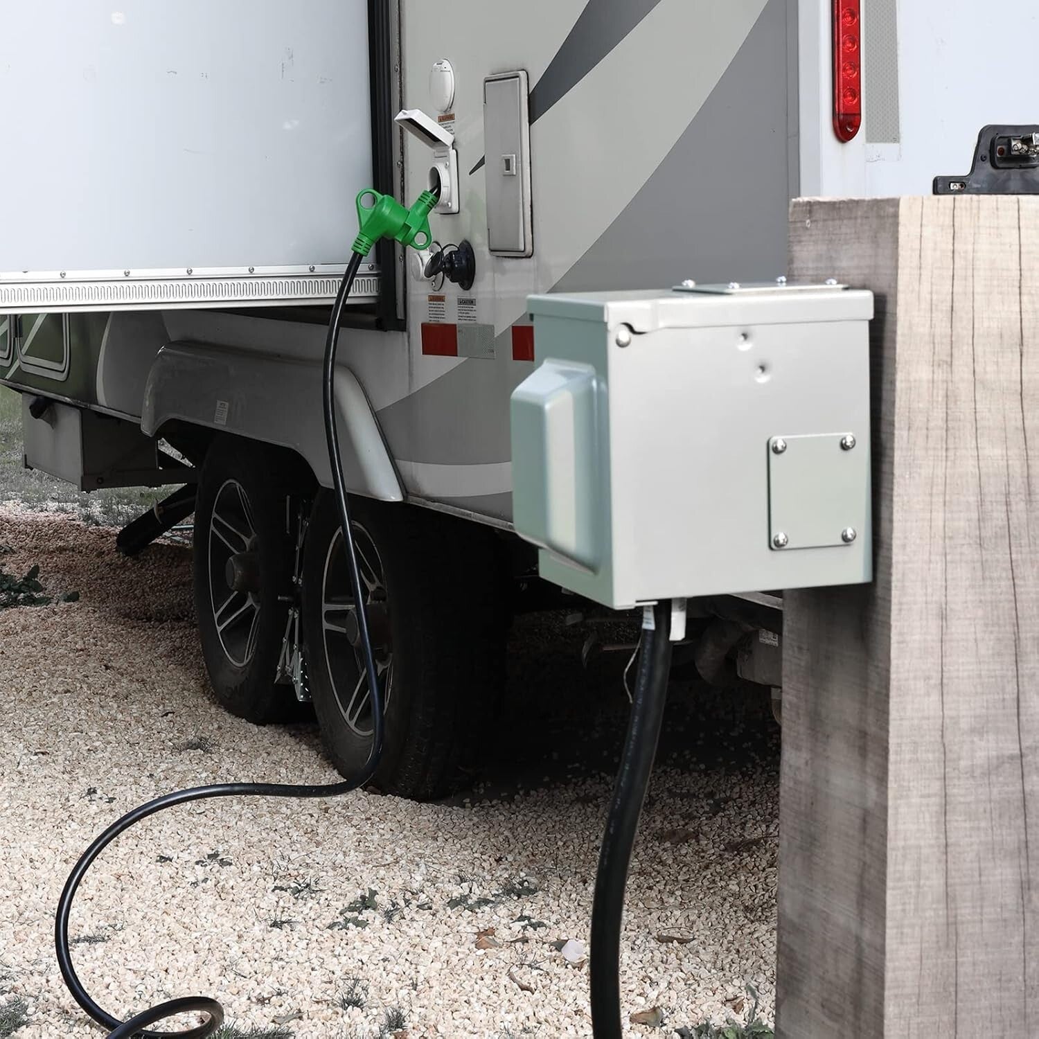 Weather-Resistant 30 Amp RV Extension Cord, 50 Ft with Storage Organizer